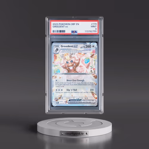 2023 Pokémon Obf EN-Obsidian Flames #179 Greedent EX - Holo (PSA 9 MINT)