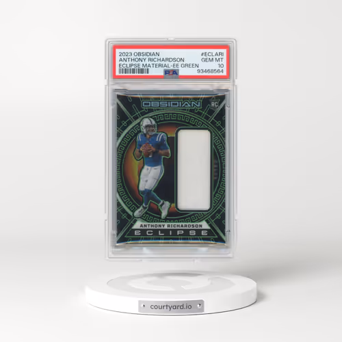 2023 Panini Obsidian Eclipse Materials #ECLARI Anthony Richardson - Electric Etch Green (PSA 10 GEM MINT)