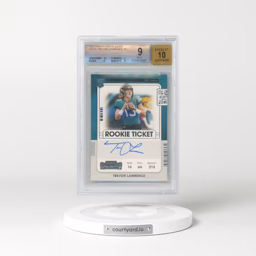 2021 Panini Contenders #101A Trevor Lawrence AU RC (BGS 9 MINT)
