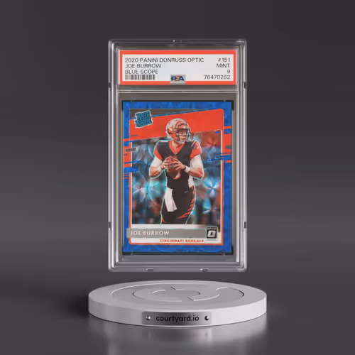 2020 Panini Donruss Optic #151 Joe Burrow - Blue Scope (PSA 9 MINT)
