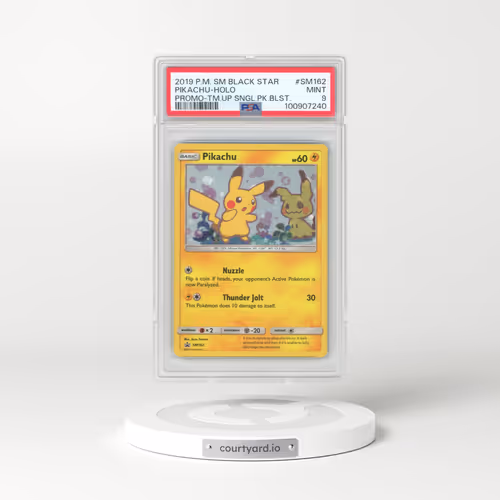 2019 Pokémon SM Black Star Promo #SM162 Pikachu - Holo Team Up Single Pack Blisters (PSA 9 MINT)