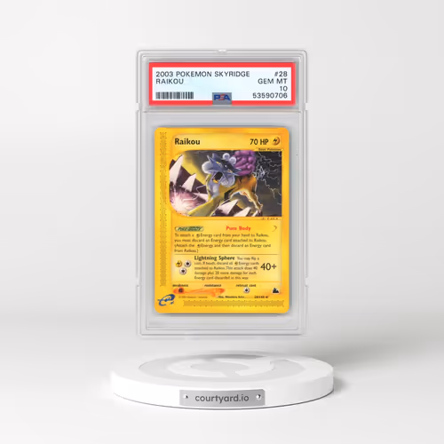 2003 Pokémon Skyridge #28 Raikou (PSA 10 GEM MINT)