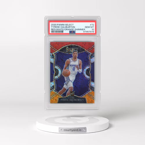 2020 Panini Select #72 Tyrese Haliburton - Red/White/Orange Shimmer (PSA 10 GEM MINT)