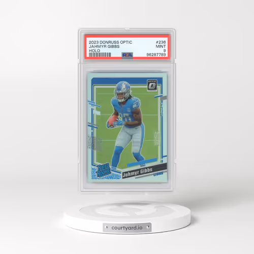 2023 Panini Donruss Optic #236 Jahmyr Gibbs - Holo (PSA 9 MINT)