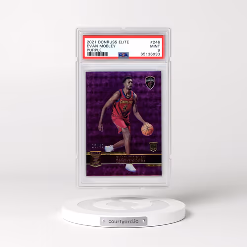 2021 Panini Donruss Elite #246 Evan Mobley - Purple (PSA 9 MINT)