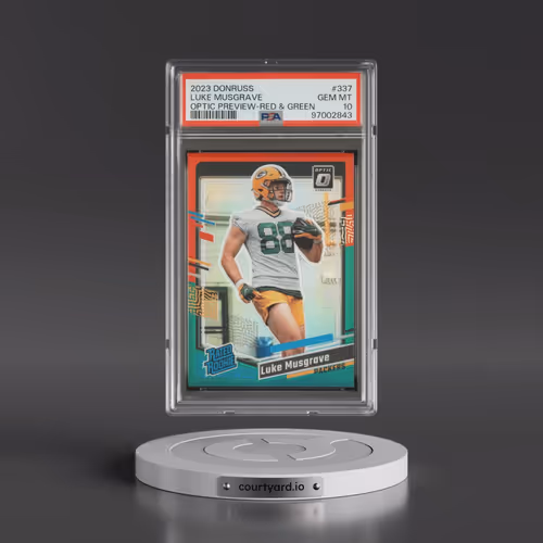 2023 Panini Donruss #337 Luke Musgrave - Optic Preview-Red & Green (PSA 10 GEM MINT)