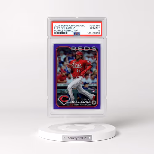2024 Topps Chrome Update #USC150 Elly de La Cruz - Purple Refractor (PSA 10 GEM MINT)