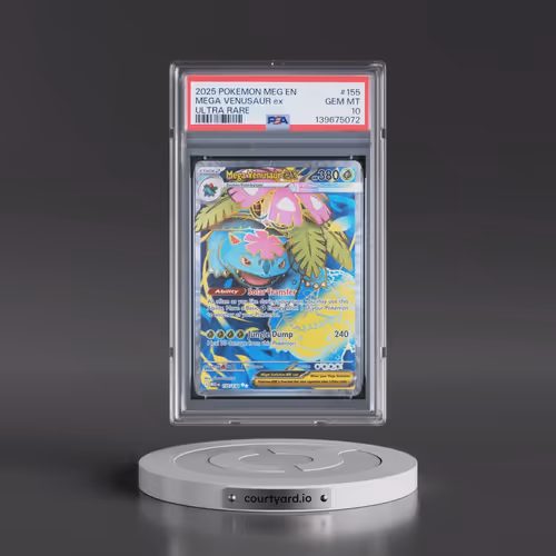 2025 Pokémon Meg EN-Mega Evolution #155 Mega Venusaur EX - Holo Ultra Rare (PSA 10 GEM MINT)