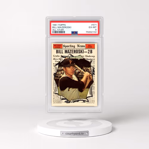 1961 Topps #571 Bill Mazeroski - All Star (PSA 6 EX-MT)