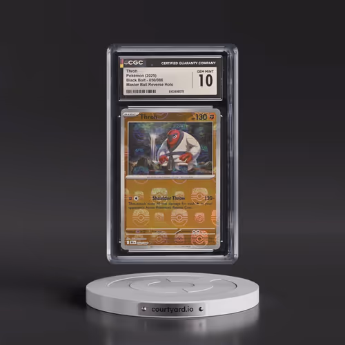2025 Black Bolt - BLK EN #050/086 Throh - Reverse Holo Master Ball (CGC 10 GEM MINT)