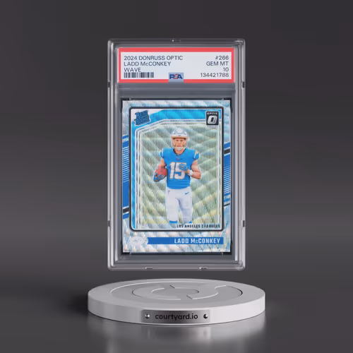 2024 Panini Donruss Optic #266 Ladd McConkey - Wave (PSA 10 GEM MINT)