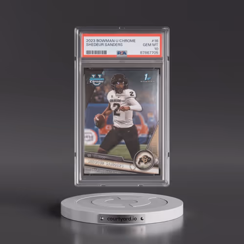 2023 Bowman University Chrome #16 Shedeur Sanders (PSA 10 GEM MINT)