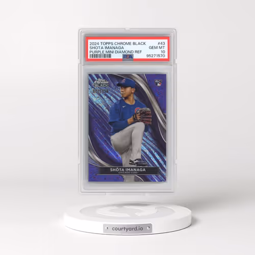 2024 Topps Chrome Black #43 Shota Imanaga - Purple Mini Diamond Refractor (PSA 10 GEM MINT)
