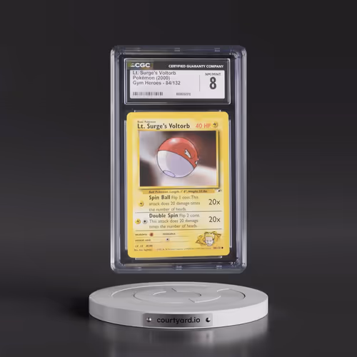 2000 Gym Heroes #84/132 Lt. Surge's Voltorb (CGC 8 NM-MT)