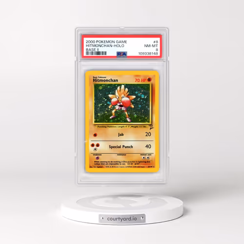 2000 Pokémon Game Base II #8 Hitmonchan - Holo (PSA 8 NM-MT)