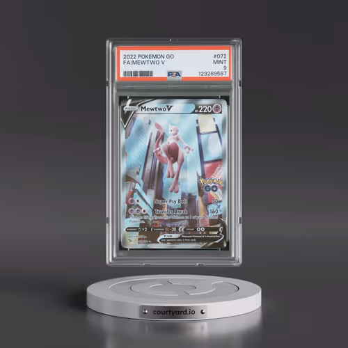2022 Pokémon Go #072 Mewtwo V - Holo Full Art (PSA 9 MINT)