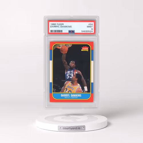 1986 Fleer #24 Darryl Dawkins (PSA 9 MINT)