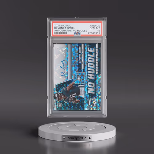 2021 Panini Mosaic Autographs No Huddle #ANHDS DeVonta Smith (PSA 10 GEM MINT)