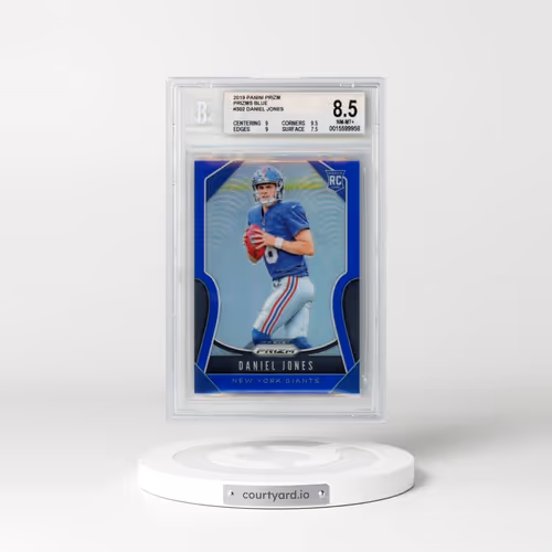 2019 Panini Prizm #302 Daniel Jones - Blue Prizm (BGS 8.5 NM-MT+)