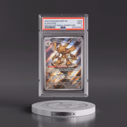 2025 Pokémon Mep EN-Me Black Star Promo #009 Alakazam - Mega Evolution Pokemon Center Elite Trainer