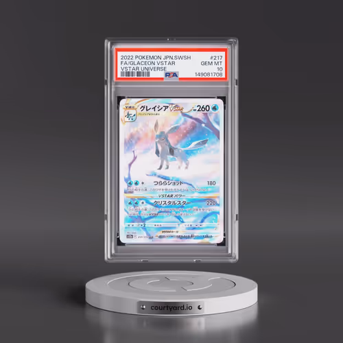 2022 Pokémon Sword & Shield Vstar Universe #217 Glaceon Vstar - Full Art (PSA 10 GEM MINT)