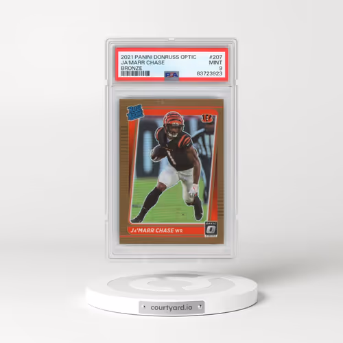 2021 Panini Donruss Optic #207 JA'Marr Chase - Bronze (PSA 9 MINT)