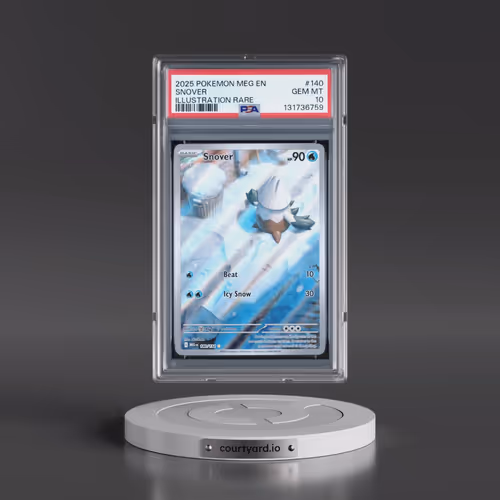2025 Pokémon Meg EN-Mega Evolution #140 Snover - Illustration Rare (PSA 10 GEM MINT)