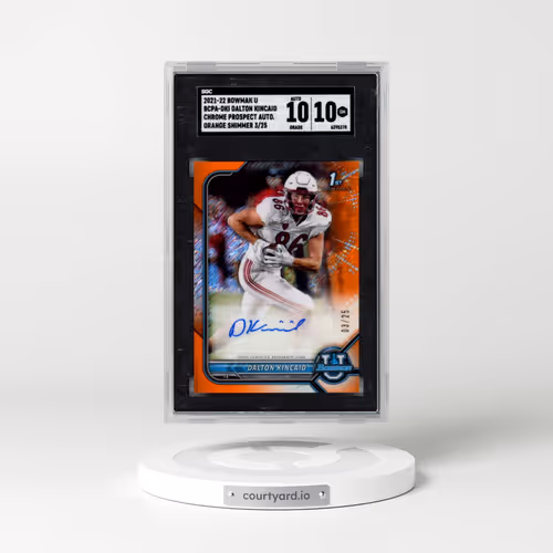 2021 Bowman University #BCPA-DKI Dalton Kincaid - Chrome Prospect Auto. Orange Shimmer Refractor (SG