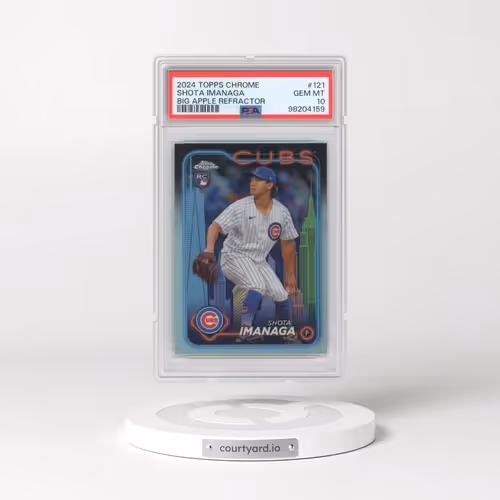 2024 Topps Chrome #121 Shota Imanaga - Big Apple Refractor (PSA 10 GEM MINT)