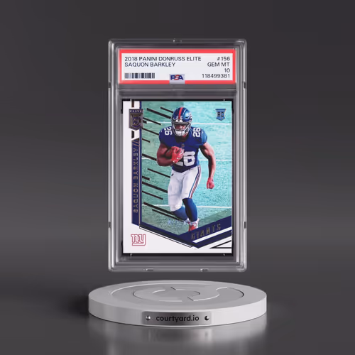 2018 Panini Donruss Elite #156 Saquon Barkley (PSA 10 GEM MINT)