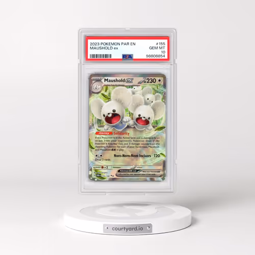 2023 Pokémon Par EN-Paradox Rift #155 Maushold EX - Holo (PSA 10 GEM MINT)