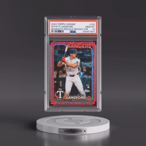 2024 Topps Chrome #122 Wyatt Langford - Magenta Speckle Refractor (PSA 10 GEM MINT)