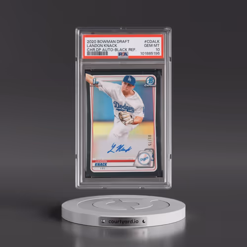 2020 Bowman Draft Chrome Draft Picks Autographs #CDALK Landon Knack - Black Refractor (PSA 10 GEM MI
