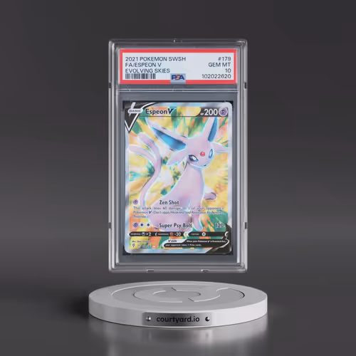 2021 Pokémon Sword & Shield Evolving Skies #179 Espeon V - Holo Full Art (PSA 10 GEM MINT)