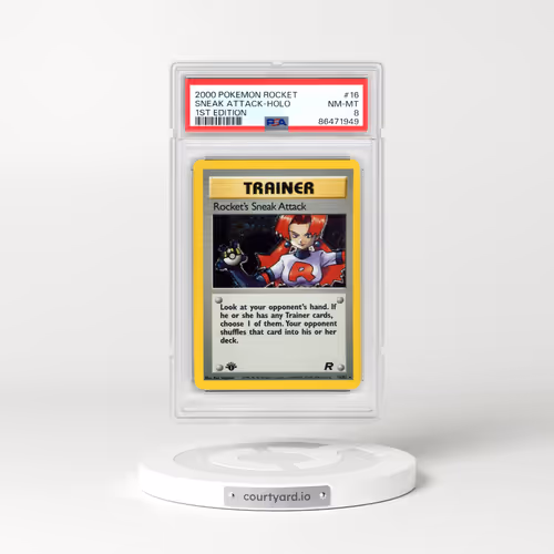 2000 Pokémon Rocket #16 Rocket's Sneak Attack - 1st Edition Holo (PSA 8 NM-MT)