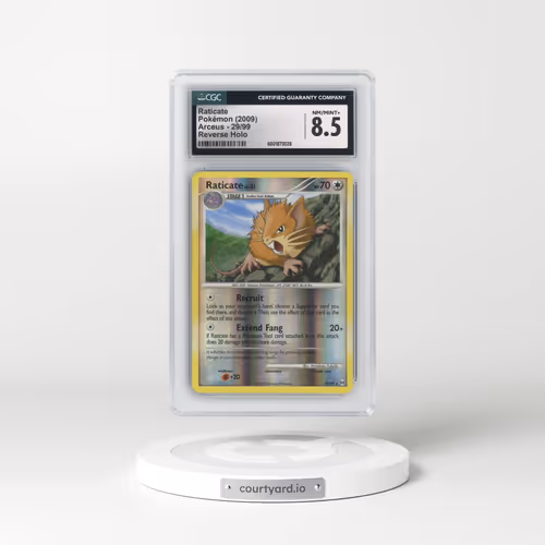 2009 Arceus #29/99 Raticate - Reverse Holo (CGC 8.5 NM-MT+)