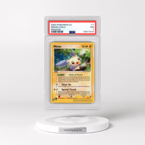 2003 Pokémon EX Dragon #7 Minun - Holo (PSA 7 NM)
