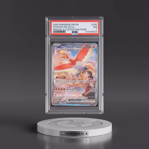 2025 Pokémon Dri EN-Destined Rivals #230 Ethan's HO-Oh EX - Holo Special Illustration Rare (PSA 7 NM