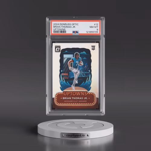 2024 Panini Donruss Optic Uptowns #12 Brian Thomas Jr. (PSA 8 NM-MT)