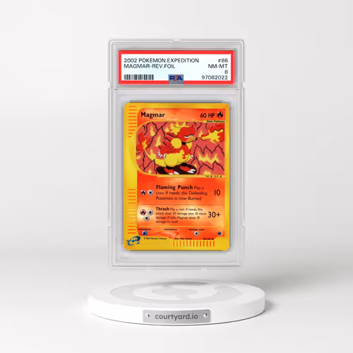 2002 Pokémon Expedition #86 Magmar - Reverse Foil (PSA 8 NM-MT)