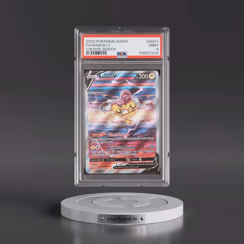 2023 Pokémon Sword and Shield Crown Zenith #GG41 Raikou V - Holo Full Art (PSA 9 MINT)