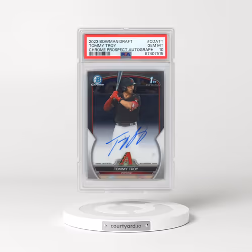 2023 Bowman Draft Chrome Prospect Autograph #CDATT Tommy Troy (PSA 10 GEM MINT)