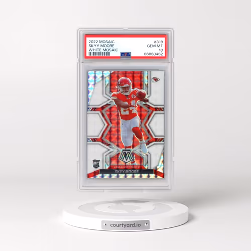 2022 Panini Mosaic #319 Skyy Moore - White Mosaic (PSA 10 GEM MINT)