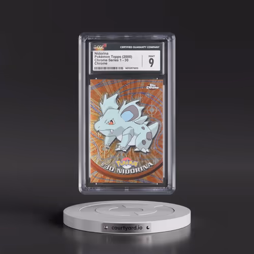2000 Chrome Series 1 #30 Nidorina - Chrome (Topps Chrome Stamp on Front of Card) (CGC 9 MINT)