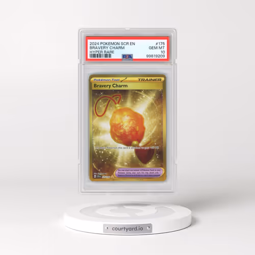 2024 Pokémon Scr EN-Stellar Crown #175 Bravery Charm - Hyper Rare (PSA 10 GEM MINT)