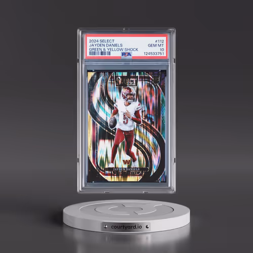 2024 Panini Select #112 Jayden Daniels - Green & Yellow Shock (PSA 10 GEM MINT)