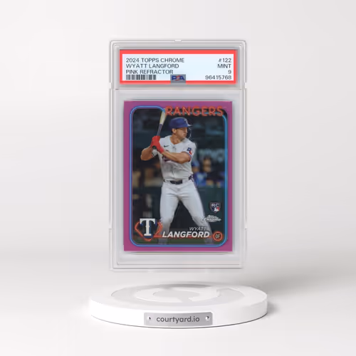 2024 Topps Chrome #122 Wyatt Langford - Pink Refractor (PSA 9 MINT)