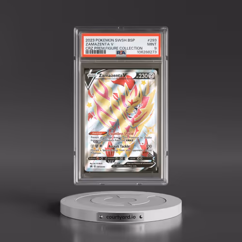 2023 Pokémon Swsh Black Star Promo #293 Zamazenta V - Holo Crown Zenith Premium Figure Collection (PSA 9 MINT)