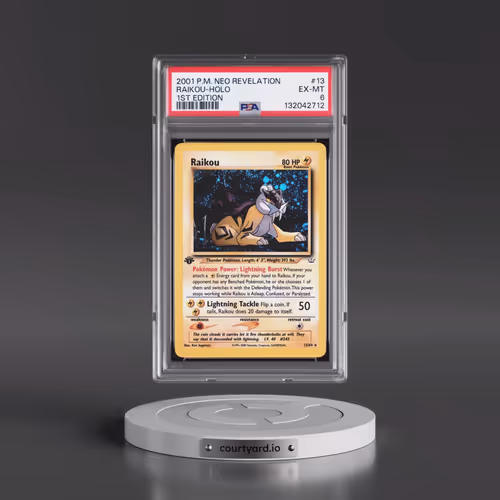2001 Pokémon Neo Revelation #13 Raikou - 1st Edition Holo (PSA 6 EX-MT)