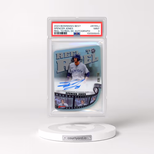 2023 Bowman's Best Reel to Reel Die-Cuts Autographs #RTRSJ Spencer Jones (PSA 9 MINT)
